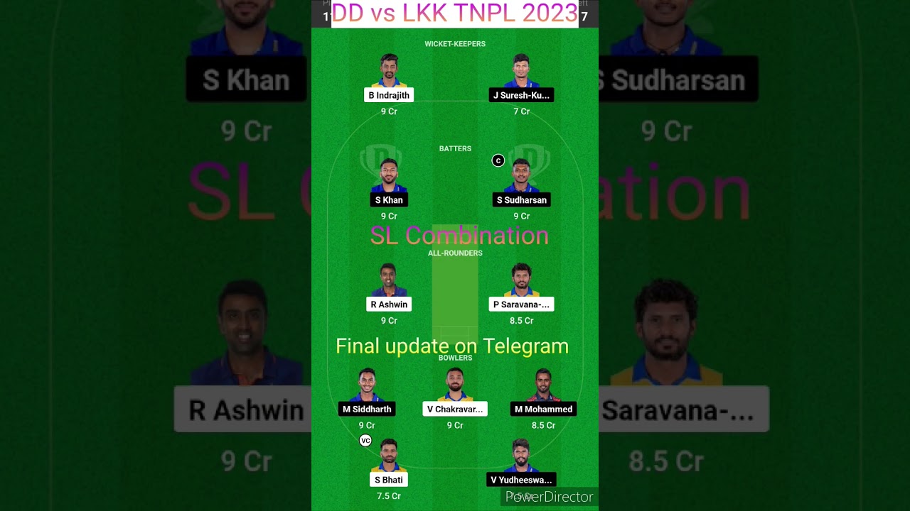 DD vs LKK dream11Team|LKK vs DD dream11Team|TNPL 2023 Match