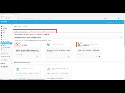 Setting Up MDM Within ZENworks for the First Time