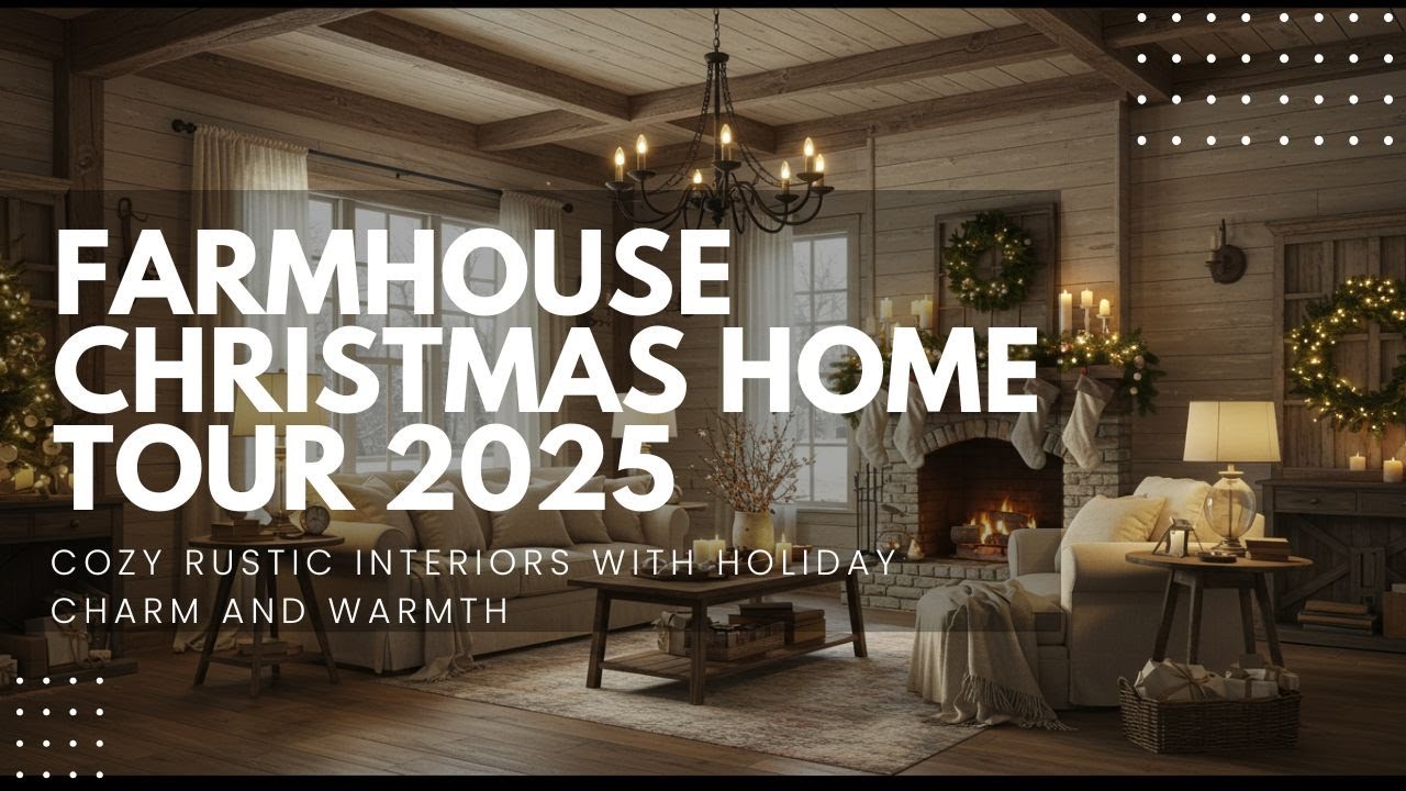 Farmhouse Christmas Home Tour 2025: Cozy Rustic Interiors with Holiday ...