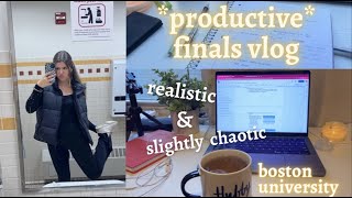 STUDY VLOG ☆ finals week at boston university | productive + realistic !