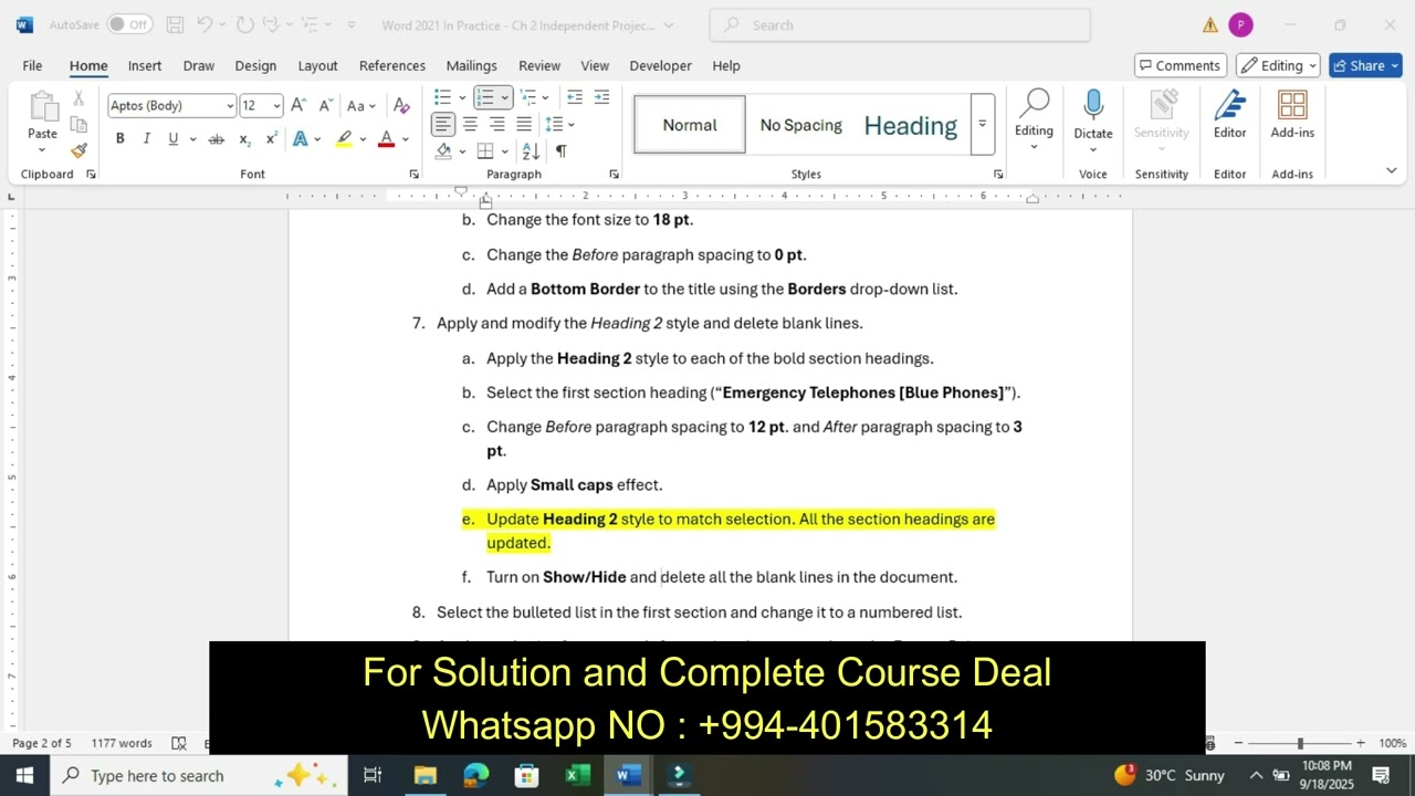 Word 2021 In Practice   Ch 2 Independent Project 2 4 | Word 2021 Chapter 2 Project 2-4 | 