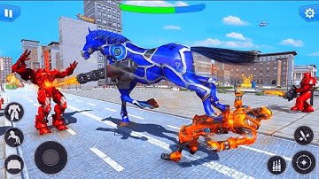 Real Horse Robot Transforming Robot Car 3D Android Gameplay