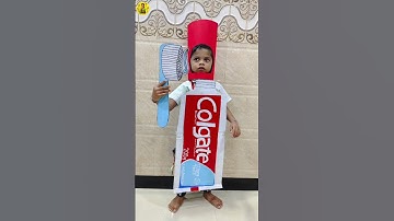 Colgate theme for fancy dress competition | #colgate #brush #craft #fancy #dress #competition