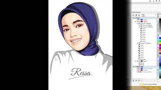 How to Draw A Vector Illustration from Our Photo|Timelapse Corel Draw Tutorial|Ressa Nike Ardilla