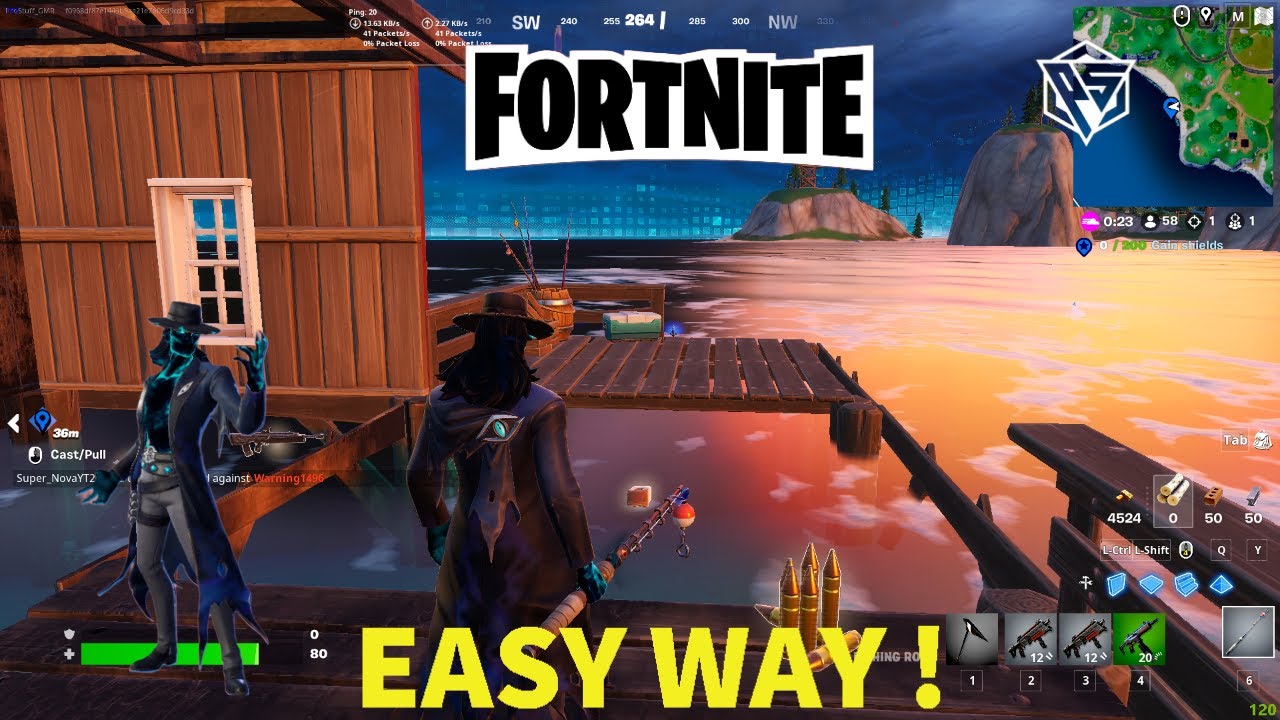 Travel distance while swimming FortniteFishing quest Fortnite 2/2