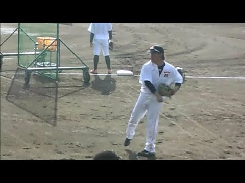 村田修一 巨人キャンプ キャッチボール 2015