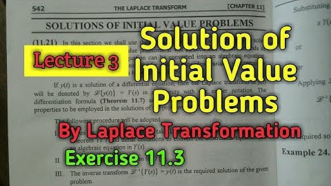 Solution of differential equations using Laplace Transform || Lecture 3 || Exercise 11.3 (Q.15 to 25