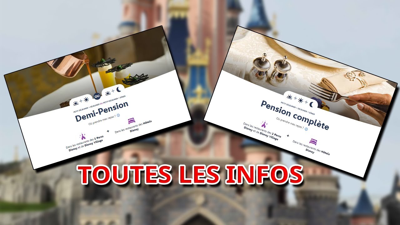 TOUT SAVOIR SUR LA DEMI PENSION OU PENSION COMPLETE ET LES PIEGES A EVITER A DISNEYLAND PARIS