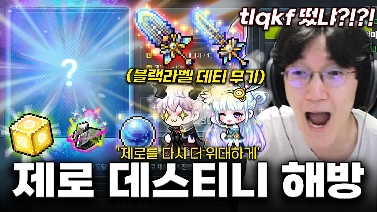 본캐급을 넘어버린 옵션을 띄웠습니다 부캐 제로 데스티니 해방!!! [메이플스토리]