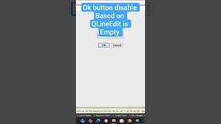 Qt C Tutorial Qdialogbuttonbox Ok Button Disableenable Based On Qlineedit Input