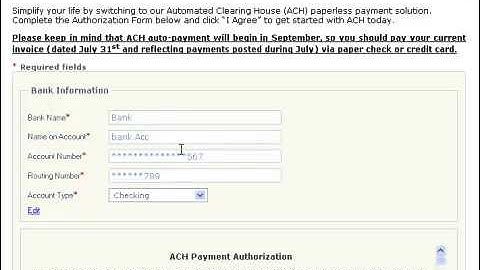ACH Payment Authorization