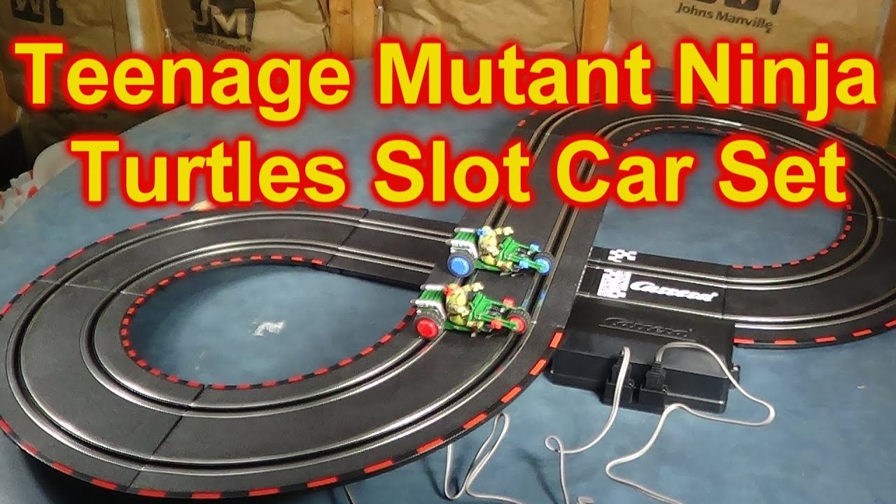 Teenage Mutant Ninja Turtles Battery Powered Slot Car Track Toys - YouTube