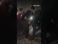 Building engulfed in flames,  after Israeli airstrike in Gaza