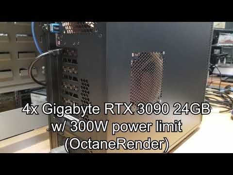 Quad NVIDIA GeForce RTX 3090 noise comparison
