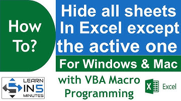 How to hide all sheets except active one in Excel