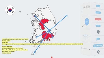 South Korea Map Toolkit | After Effects Template | VideoHive 26295747