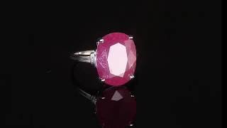 14K White Gold 11.8CT Natural  RUBY Solitaire Ring  Sz 7 Wealth