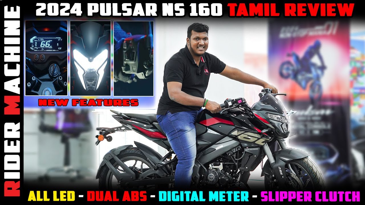 2024 Pulsar NS160 Tamil Review || Digital Display - Dual ABS - Slipper Clutch || Rider Machine