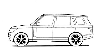 How to Draw a Range Rover - Easy to Follow