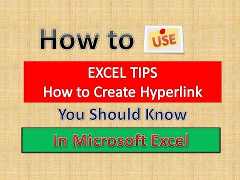 Excel Tips And Tricks : How To Create Hyperlink In Microsoft Excel [English]