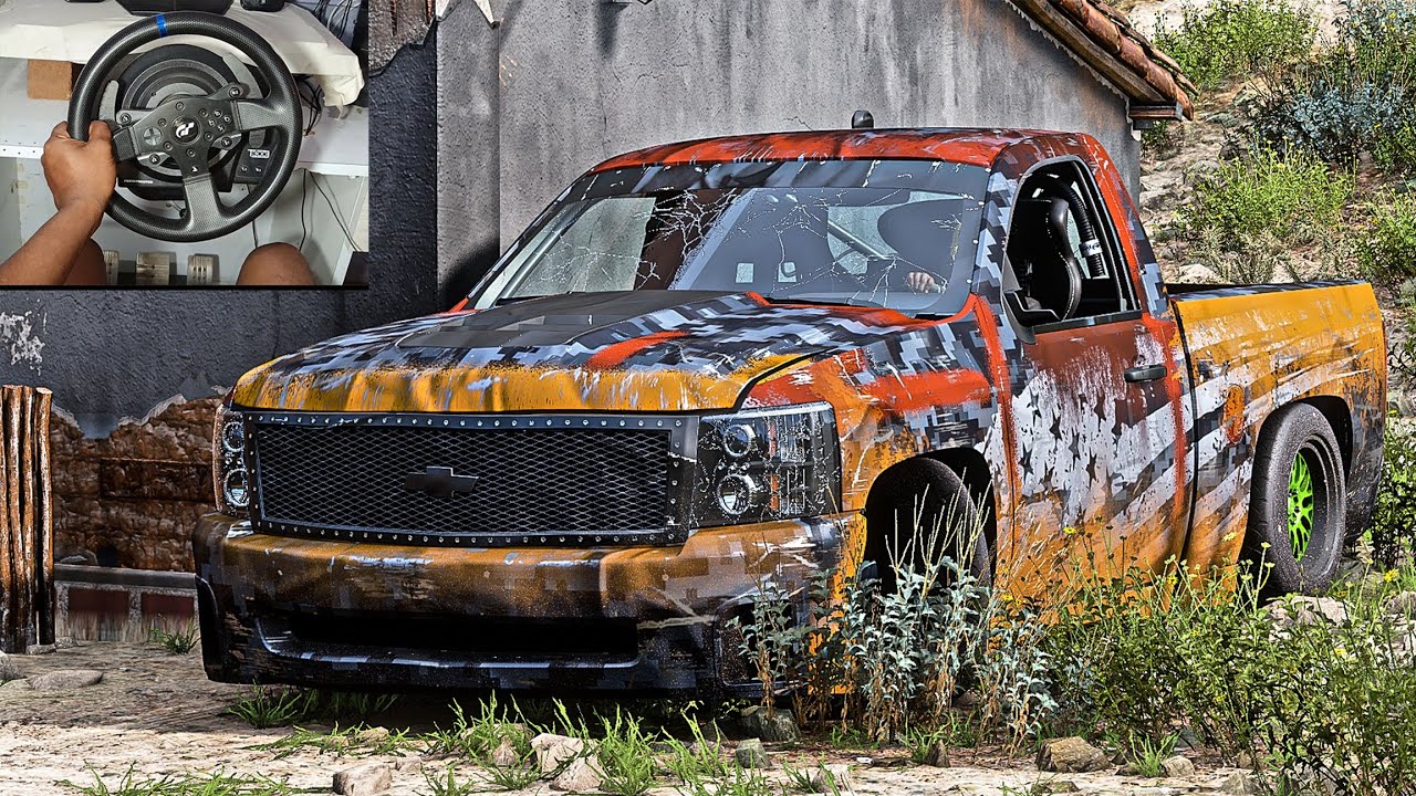 Rebuilding Chevrolet Silverado (1500) Drift Truck Deberti- Forza Horizon 5 Steering Wheel Gameplay 