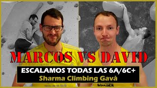 Escalamos TODAS las 6A/6C+ del rocódromo | COMPETICIÓN MARCOS vs DAVID | En Sharma Climbing Gavà