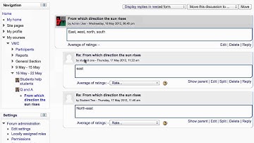 Moodle - Rating in forum activity