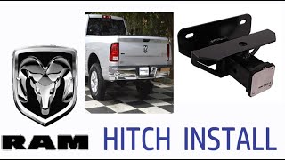 Trailer Hitch Receiver for Ram Truck 1500 Crew Cab Installation