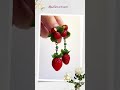 Strawberry earings,  handmade berries,  wedding jewelry