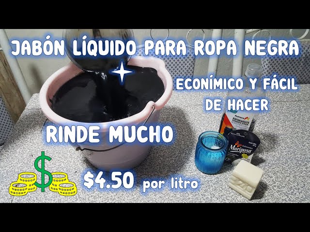 Jabón líquido para ropa negra,  PESOS X LITRO - Económico y fácil de  hacer - RINDE MUCHO - YouTube