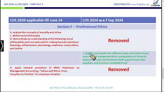 CMA Part 2 2024 - Whats New