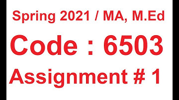 AIOU Solved Assignment No 1 Code 6503 Spring 2021 | Baloch Academy