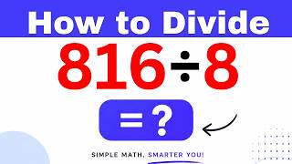 816รท8 Divide 816 by 8 - Long division Method