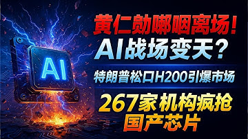 黄仁勋哽咽离场！特朗普突然松口H200，267 家机构疯抢国产芯片，AI 战场变天了？#黄仁勋#英伟达 H200#摩尔线程#国产芯片#AI 算力#中美科技博弈 #芯片国产化#科技热点#华为昇腾#寒武纪