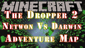 Minecraft: Adventure Map - The Dropper 2 Newton Vs Darwin: Fails For Days! [Part 2]