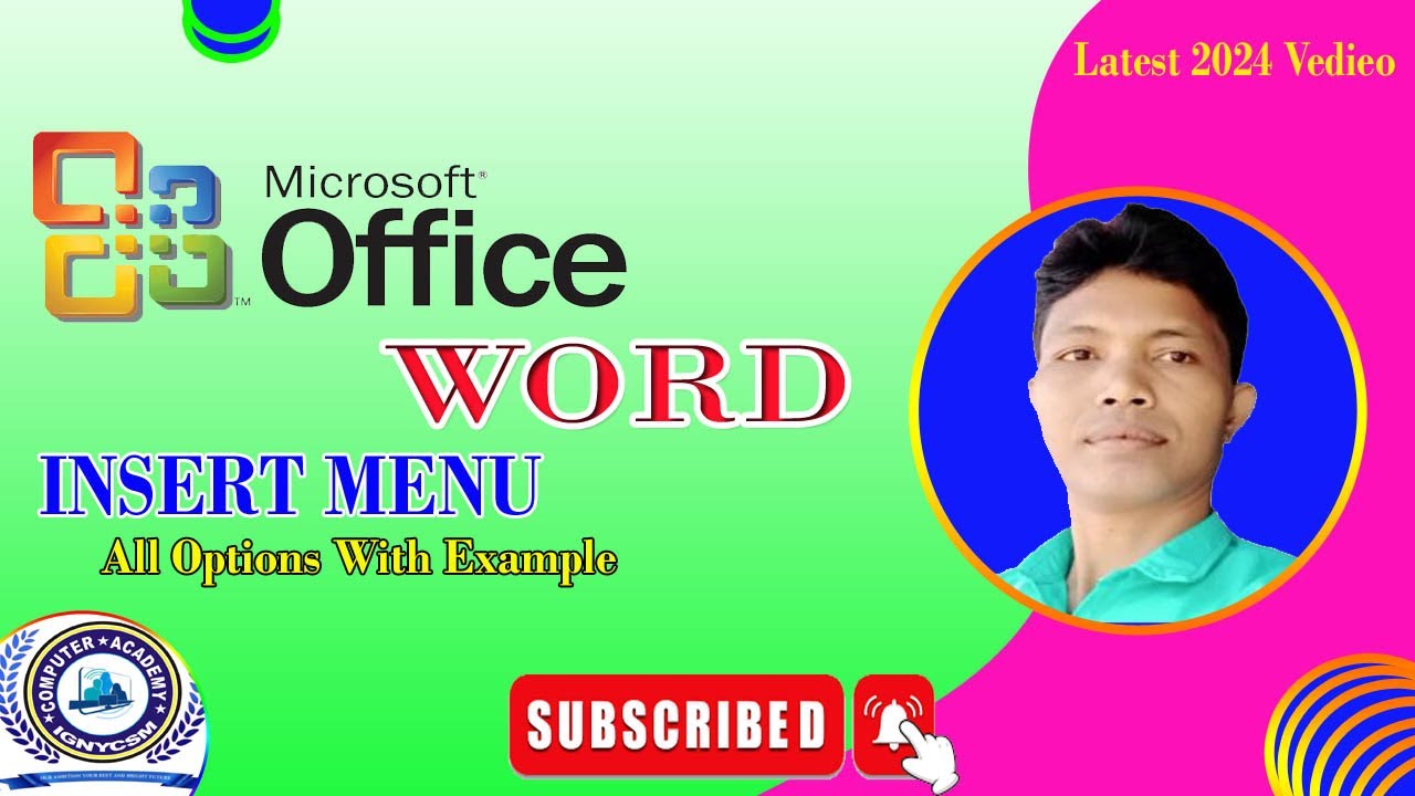 Use Insert Menu in Ms Office Word .Use Format .#computeracademy - YouTube