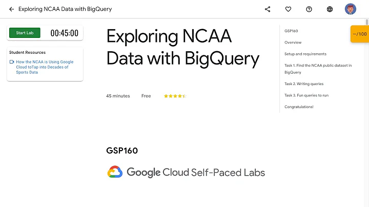 Exploring NCAA Data with BigQuery GSP160