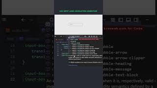 🔥 Input Label Focus Effect using CSS #coding #webdesign #programming #webdevelopment