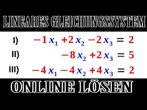 LINEARES GLEICHUNGSSYSTEM (LGS)  mithilfe des Online-Rechners MATRIX CALCULATOR berechnen