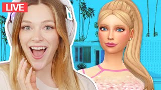 Making BARBIE in Create A Sim And Finishing The Palm Springs House In The Sims 4