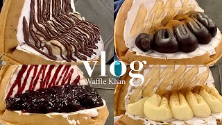 vlog. #1 SUB) 와플칸 브이로그 | 알바 / 와플 / 발주넣기 / 카페 / 일상 브이로그