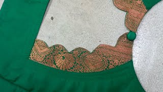 Latest Trending scallop blouse neck design cutting and stitching// Silk saree blouse design  screenshot 1