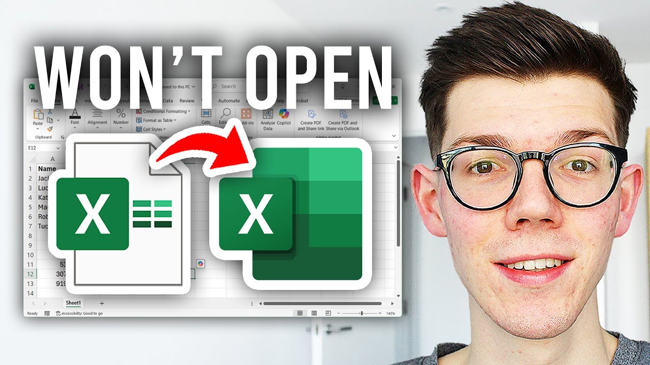 How To Fix Excel File Won't Open Issue - Step By Step - YouTube
