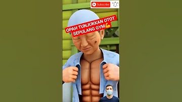 satu keluarga mendadak punya otot💪 #kakros #opah #upin #ipin #shortsfeed #trending
