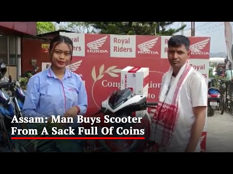 Watch: Assam Man Uses A Unique Mode Of Payment To Buy His Dream Scooter