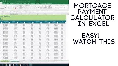 Excel Mortgage Calculator - Use this to see how much you can afford to spend on your mortgage