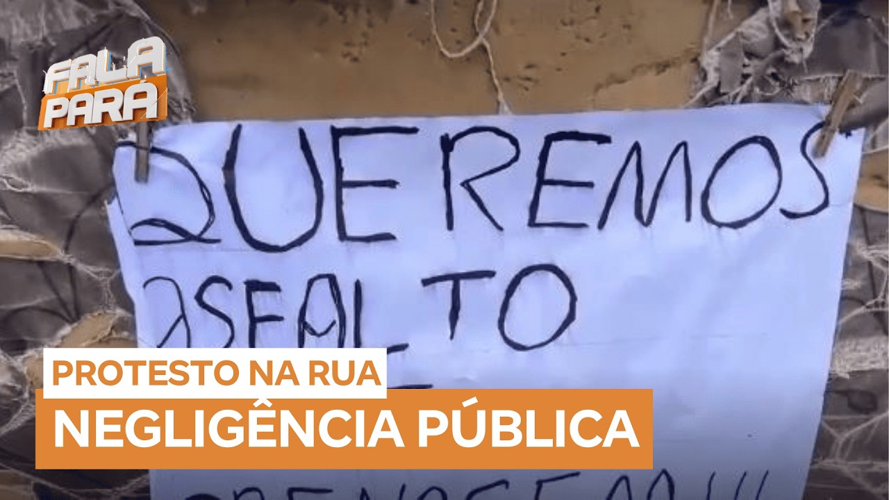 Moradores bloqueiam rua e protestam por saneamento básico em Belém (PA)