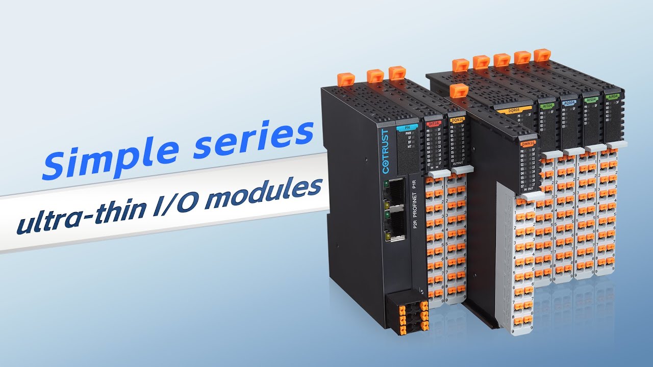 Simple series ultra-thin I/O modules - YouTube