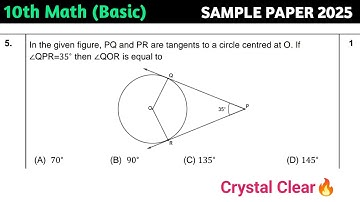In the given figure, PQ and PR are tangents to a circle centred at O. If ∠QPR=35∘ then ∠QOR is equal