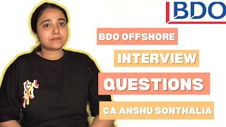 BDO RISE Audit Interview Questions and Suggestions